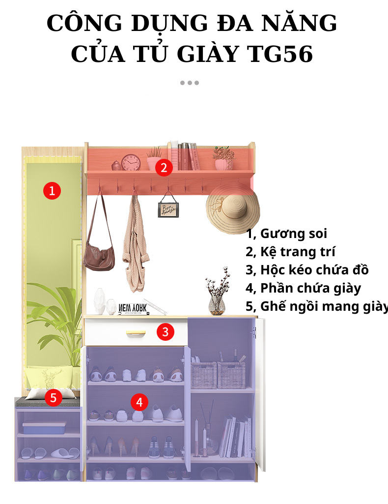 Tủ đựng giày đa công năng Tủ đựng giày đa công năng